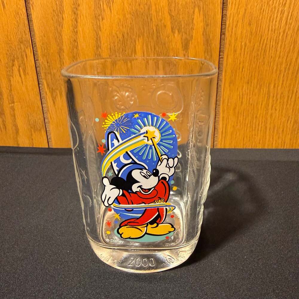 McDonald's Walt Disney World 2000 Celebration Mickey Mouse Fantasia Glass